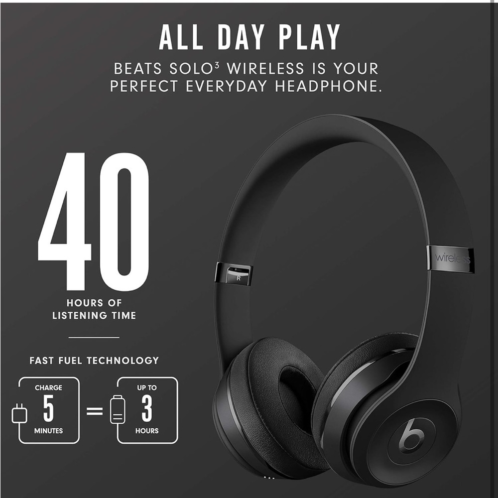 Beats Solo 3 Wireless Headphones - Picture 14 of 16